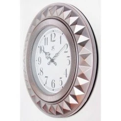 18" Elegance Wall Clock Brushed Silver - Infinity Instruments