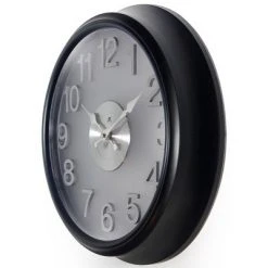 15" Onyx Wall Clock Black - Infinity Instruments