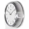 9.5" Retro Metal Wall Clock Silver - Infinity Instruments -Clocks Shop unnamed file 1030