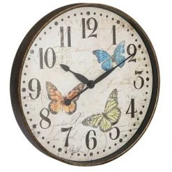 12" Wall Clock with Butterfly Themed Dial - Westclox