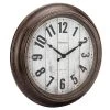 15.5" Vintage Wall Clock with Distressed Dial Bronze - Westclox -Clocks Shop unnamed file 1050