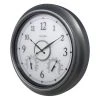 18" Glass Wall Clock Therm/Hygrometer With LED Silver - AcuRite -Clocks Shop unnamed file 1130