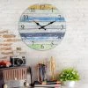 14" Round Wooden Wall Clock Blue/White - Stonebriar Collection 10 14" Round Wooden Wall Clock Blue/White - Stonebriar Collection -Clocks Shop unnamed file 1184