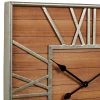 River Parks Studio Caser Silver Metal and Brown Wood 23 1/2" Square Wall Clock -Clocks Shop unnamed file 1189