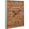 River Parks Studio Caser Silver Metal and Brown Wood 23 1/2" Square Wall Clock -Clocks Shop unnamed file 1190