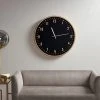 Watson Round Clock Black/Gold - Martha Stewart -Clocks Shop unnamed file 1194