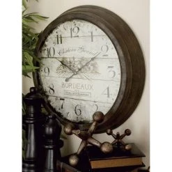Olivia & May 23" Rustic Vintage Style Round Wall Clock - Olivia & May