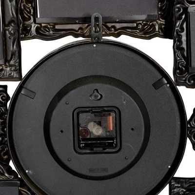 Olivia & May 25 Traditional Iron Wall Clock with Assorted Photo Frames - Olivia & May 5 Olivia & May 25 Traditional Iron Wall Clock with Assorted Photo Frames - Olivia & May - Image 3