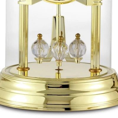 Bulova Clocks Tristan I Oval Dome Clock with Metal Base and Brass Finish, Gold 4 Bulova Clocks Tristan I Oval Dome Clock with Metal Base and Brass Finish, Gold - Image 2