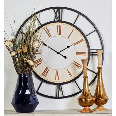 Olivia & May 37" Traditional Roman Numeral Clock - Olivia & May 3 Olivia & May 37" Traditional Roman Numeral Clock - Olivia & May