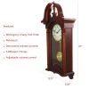 Bedford Clocks Bedford Clock Collection 26.5 Inch Chiming Pendulum Wall Clock in Colonial Mahogany Cherry Oak Finish -Clocks Shop unnamed file 1308