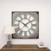 Olivia & May 36" x 36" Extra Large Galvanized Metal Wall Clock with Roman Numerals - Olivia & May -Clocks Shop unnamed file 1316