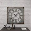Olivia & May 36" x 36" Extra Large Galvanized Metal Wall Clock with Roman Numerals - Olivia & May -Clocks Shop unnamed file 1317