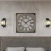 Olivia & May 36" x 36" Extra Large Galvanized Metal Wall Clock with Roman Numerals - Olivia & May -Clocks Shop unnamed file 1319
