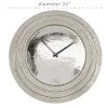 24" x 24" Round Aluminum Layered Rim Wall Clock - Olivia & May Silver -Clocks Shop unnamed file 1327
