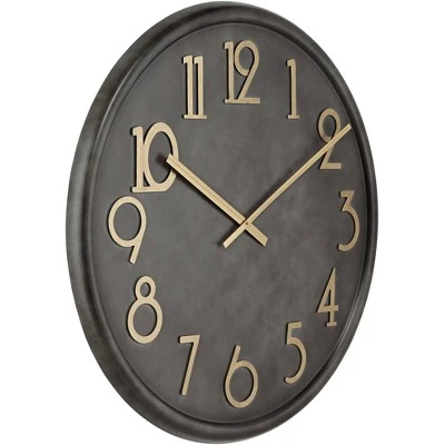 River Parks Studio Parker 35 3/4" Wide Black Metal Wall Clock with Gold Numbers 5 River Parks Studio Parker 35 3/4" Wide Black Metal Wall Clock with Gold Numbers - Image 3