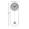 20" x 7.5" Oval Metal Pendulum Wall Clock - Olivia & May Pink -Clocks Shop unnamed file 1361