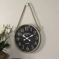 Bartram Wall Clock Distressed White - Uttermost