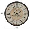 Olivia & May 32" Round Rustic Iron and Wood Antique Roman Numeral Wall Clock Black - Olivia & May -Clocks Shop unnamed file 1394