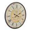 Olivia & May 32" Round Rustic Iron and Wood Antique Roman Numeral Wall Clock Black - Olivia & May -Clocks Shop unnamed file 1397