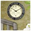 14" Outdoor / Indoor Wall Clock with Thermometer and Humidity - Faux Slate Finish - Acurite -Clocks Shop unnamed file 1418