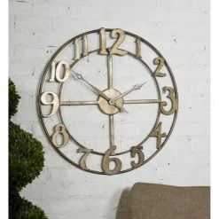 Delevan 32" Metal Wall Clock Bronze - Uttermost