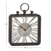 Olivia & May 27" x 19" Industrial Square Open Design Wood and Iron Wall Clock - Olivia & May -Clocks Shop unnamed file 1473