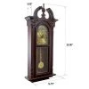 Bedford Clocks Bedford Clock Collection 38 Inch Chiming Pendulum Wall Clock in Cherry Oak Finish -Clocks Shop unnamed file 1506