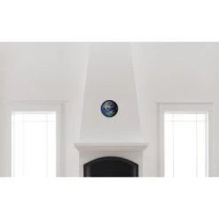 The Chicago Lighthouse 12.75" x 1.5" Earth The Beautiful Decorative Wall Clock White Frame - By Chicago Lighthouse