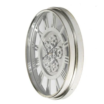 A&B Home 21" Hereford Transitional Round Wall Clock Silver - A&B Home 9 A&B Home 21" Hereford Transitional Round Wall Clock Silver - A&B Home - Image 7