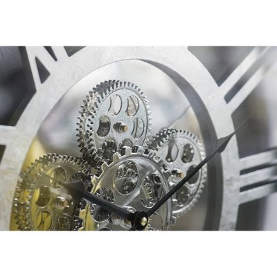 A&B Home 21" Hereford Transitional Round Wall Clock Silver - A&B Home 12 A&B Home 21" Hereford Transitional Round Wall Clock Silver - A&B Home - Image 10