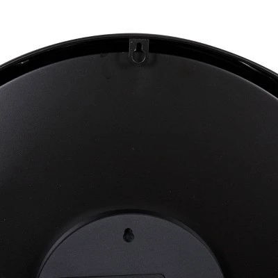 Olivia & May 18" x 18" Round Metal Wall Clock with Functioning Gear Center Black/White - Olivia & May 5 Olivia & May 18" x 18" Round Metal Wall Clock with Functioning Gear Center Black/White - Olivia & May - Image 3