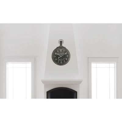 Pocket Watch Wall Clock Distressed Iron - Yosemite Home Decor 5 Pocket Watch Wall Clock Distressed Iron - Yosemite Home Decor - Image 3