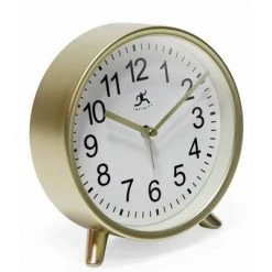 6" Tabletop Alarm Clock Matte Gold - Infinity Instruments