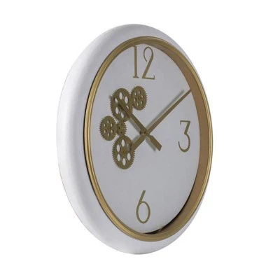 A&B Home Gear Clock White - A&B Home 3 A&B Home Gear Clock White - A&B Home
