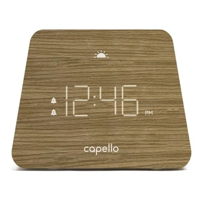 Digital Mantle Alarm Clock Lark Finish - Capello 3 Digital Mantle Alarm Clock Lark Finish - Capello