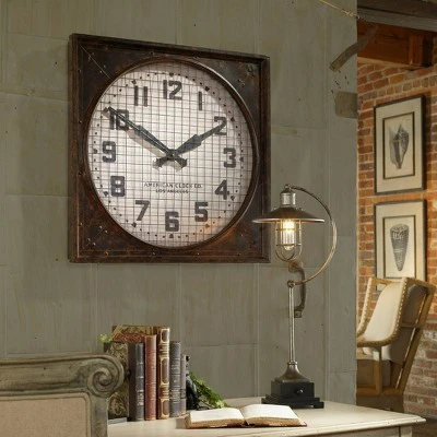 Warehouse Grill Wall Clock Rusty Iron - Uttermost 5 Warehouse Grill Wall Clock Rusty Iron - Uttermost - Image 3