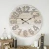VIP Home & Garden 30"x2"x30" Wood Wall Clock 30" Cream/Brown -Clocks Shop unnamed file 1732
