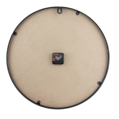 20" Solid Face Wall Clock Black/Gold - Stonebriar Collection 4 20" Solid Face Wall Clock Black/Gold - Stonebriar Collection - Image 2