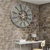 30.5" Rustic Clock with Layered Numbers Gray - Stonebriar Collection -Clocks Shop unnamed file 1768