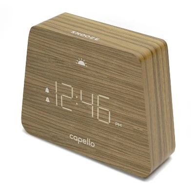 Digital Mantle Alarm Clock Lark Finish - Capello 4 Digital Mantle Alarm Clock Lark Finish - Capello - Image 2
