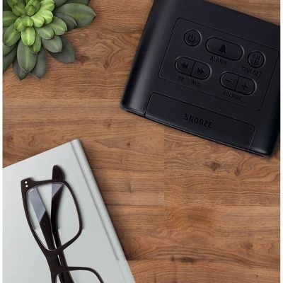 CR15 Digital AM & FM Alarm Clock Radio - Black - Capello 2 CR15 Digital AM & FM Alarm Clock Radio - Black - Capello