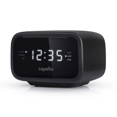 CR15 Digital AM & FM Alarm Clock Radio - Black - Capello 4 CR15 Digital AM & FM Alarm Clock Radio - Black - Capello - Image 3