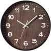 Quickway Imports Decorative Modern Round Wood- Looking Plastic Wall Clock for Living Room, Kitchen, or Dining Room -Clocks Shop unnamed file 1830