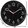 Quickway Imports Classic Plastic Home Decor Wall Clock For Living Room, Kitchen, or Dining Room, Black Face with White Numbers 10 Quickway Imports Classic Plastic Home Decor Wall Clock For Living Room, Kitchen, or Dining Room, Black Face with White Numbers -Clocks Shop unnamed file 1853