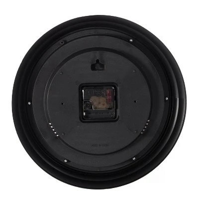 Quickway Imports Classic Plastic Home Decor Wall Clock For Living Room, Kitchen, or Dining Room, Black Face with White Numbers 8 Quickway Imports Classic Plastic Home Decor Wall Clock For Living Room, Kitchen, or Dining Room, Black Face with White Numbers - Image 6