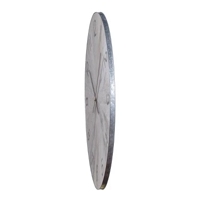 Metal/Wood Spencer Transitional Wall Clock Washed Oak White - StyleCraft 5 Metal/Wood Spencer Transitional Wall Clock Washed Oak White - StyleCraft - Image 3