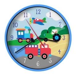 Wildkin Trains, Planes & Trucks Wall Clock