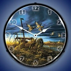 Collectable Sign & Clock | Landmark Mallards LED Wall Clock Retro/Vintage, Lighted