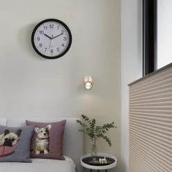 Quickway Imports Black Wall Mounted Clock with Door for Storage Secret Interior Compartment, Hidden Safe for Storing Valuables